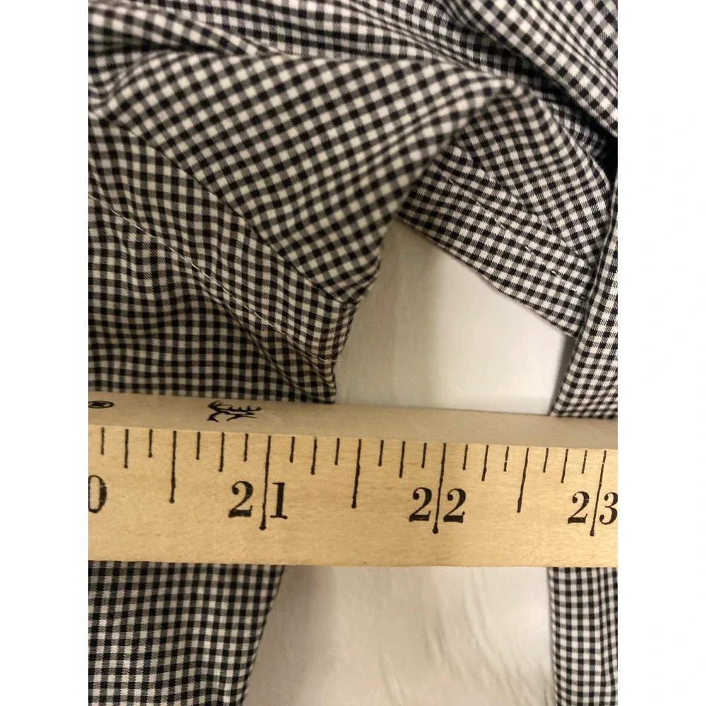 Polo Ralph Lauren Mens Button Down Shirt Black White Long Sleeve L Office Preppy